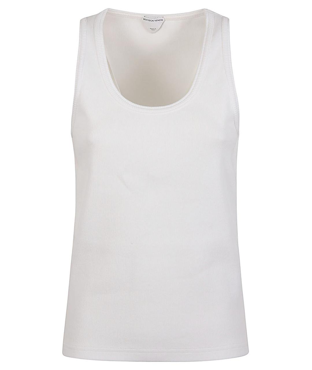BOTTEGA VENETA Белая хлопковая майка, фото 1