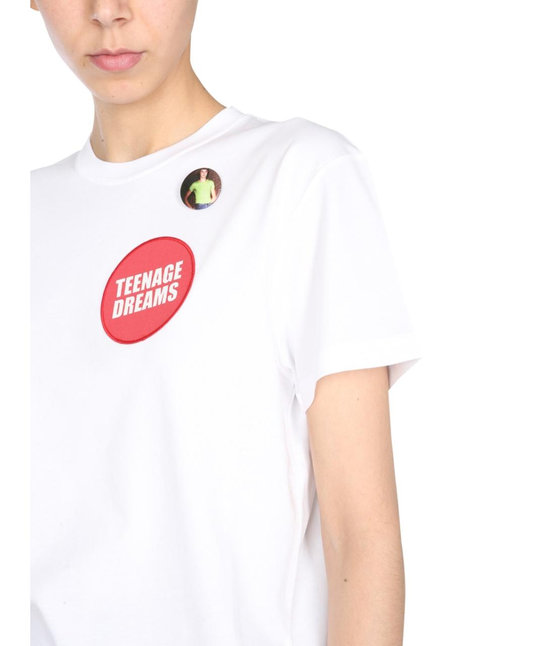 RAF SIMONS Белая хлопковая футболка, фото 5