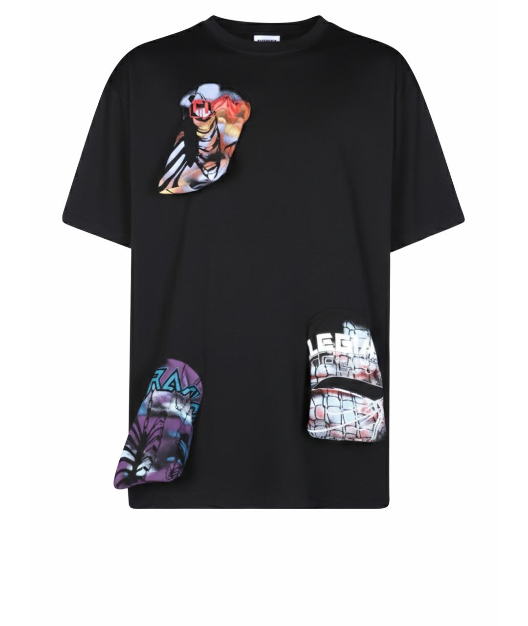 RAF SIMONS Черная хлопковая футболка, фото 1