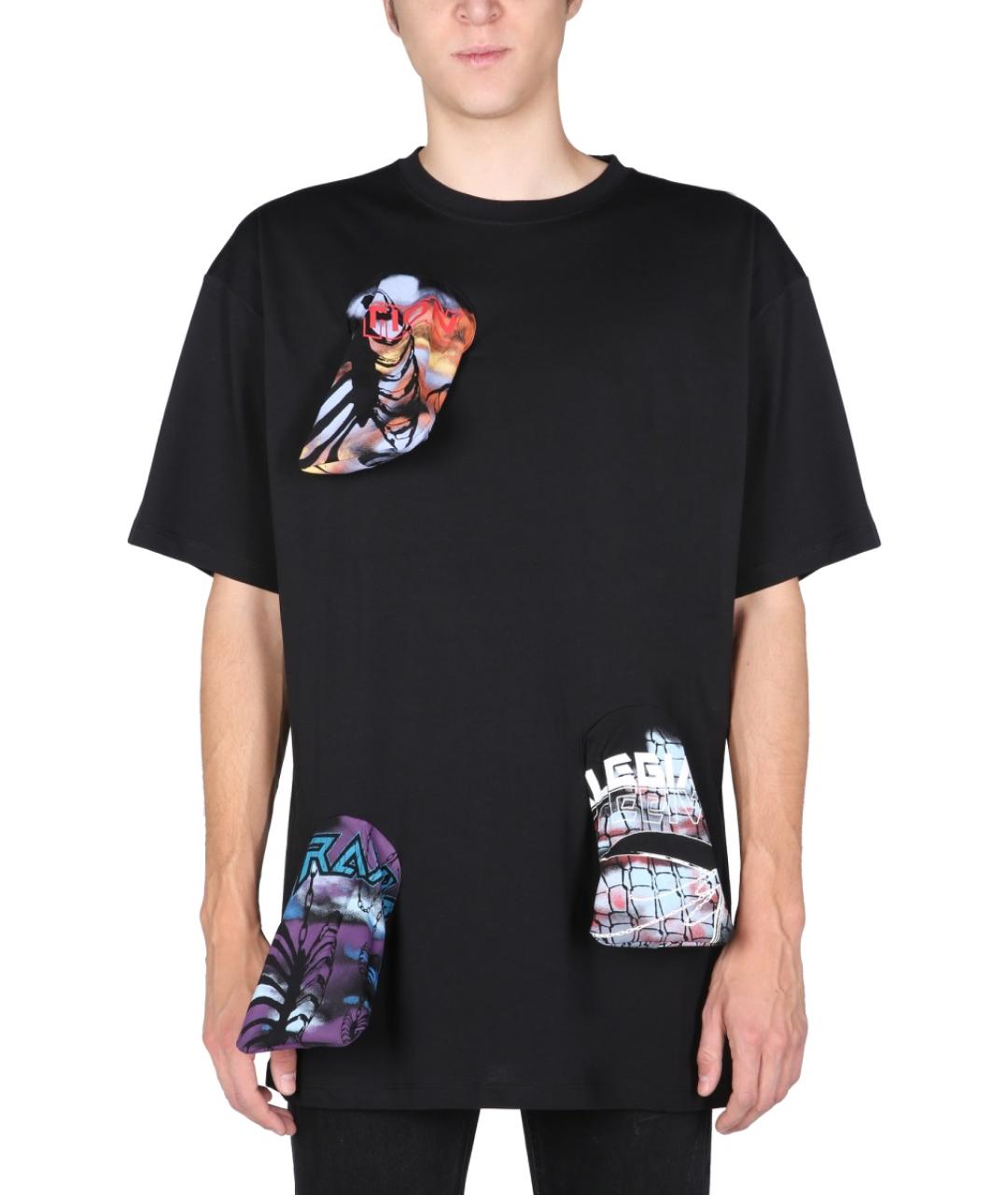 RAF SIMONS Черная хлопковая футболка, фото 5