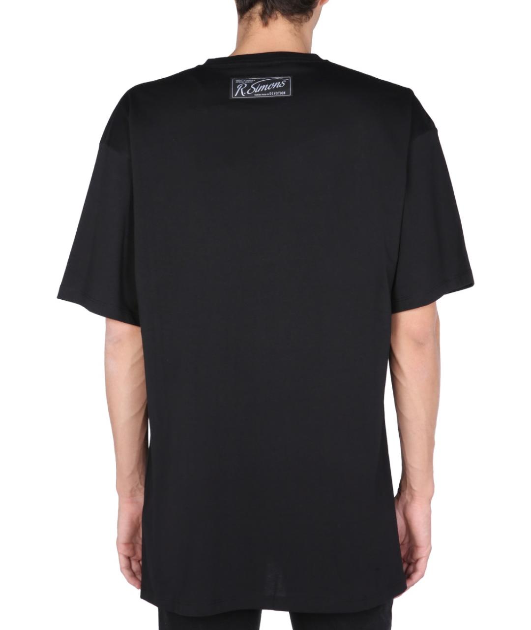 RAF SIMONS Черная хлопковая футболка, фото 3