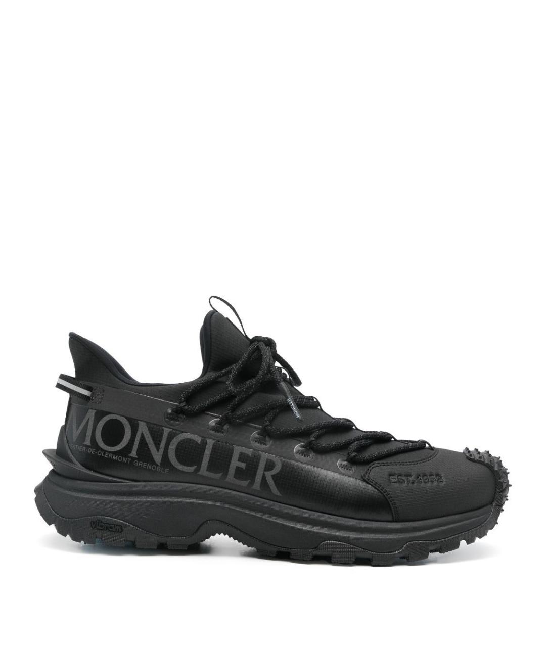 MONCLER Черные низкие кроссовки / кеды, фото 1