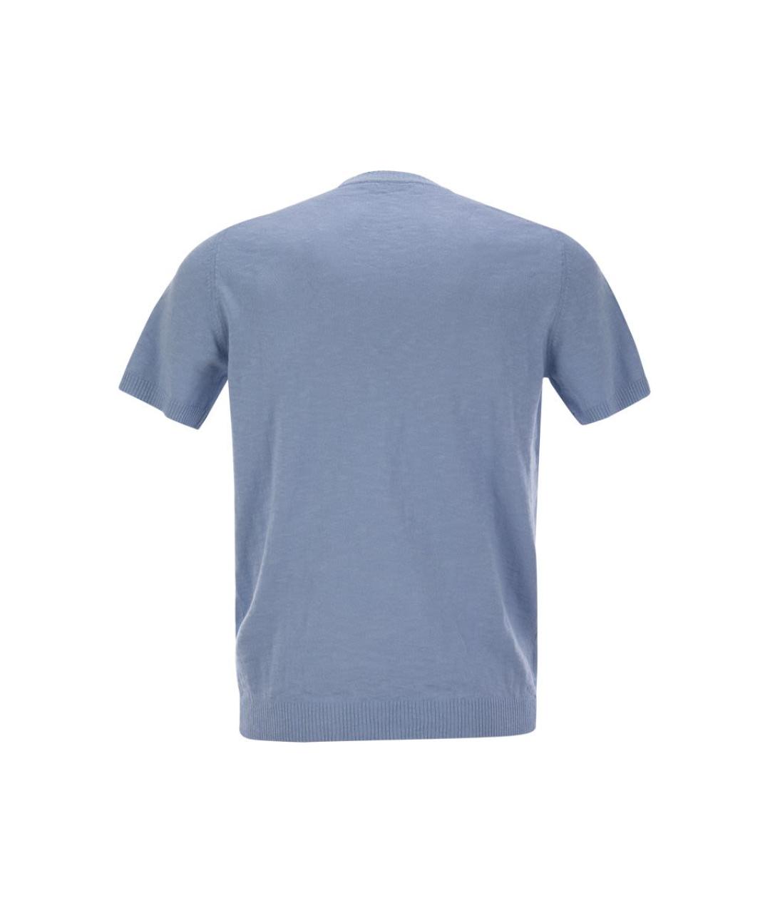 PT TORINO Голубой хлопковый джемпер / свитер, фото 2