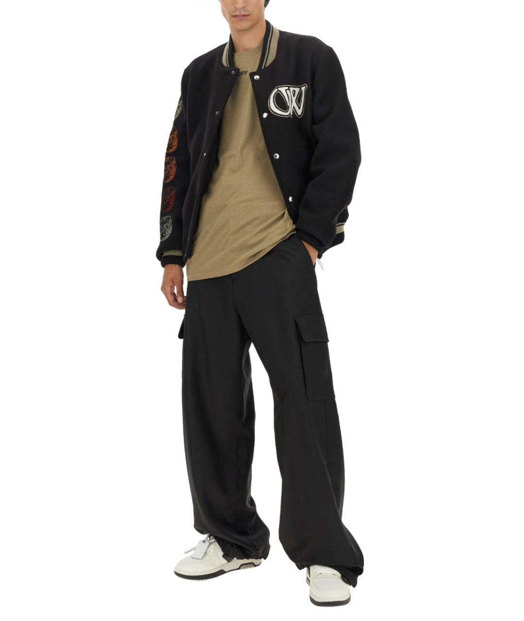 OFF-WHITE Бежевая хлопковая футболка, фото 3