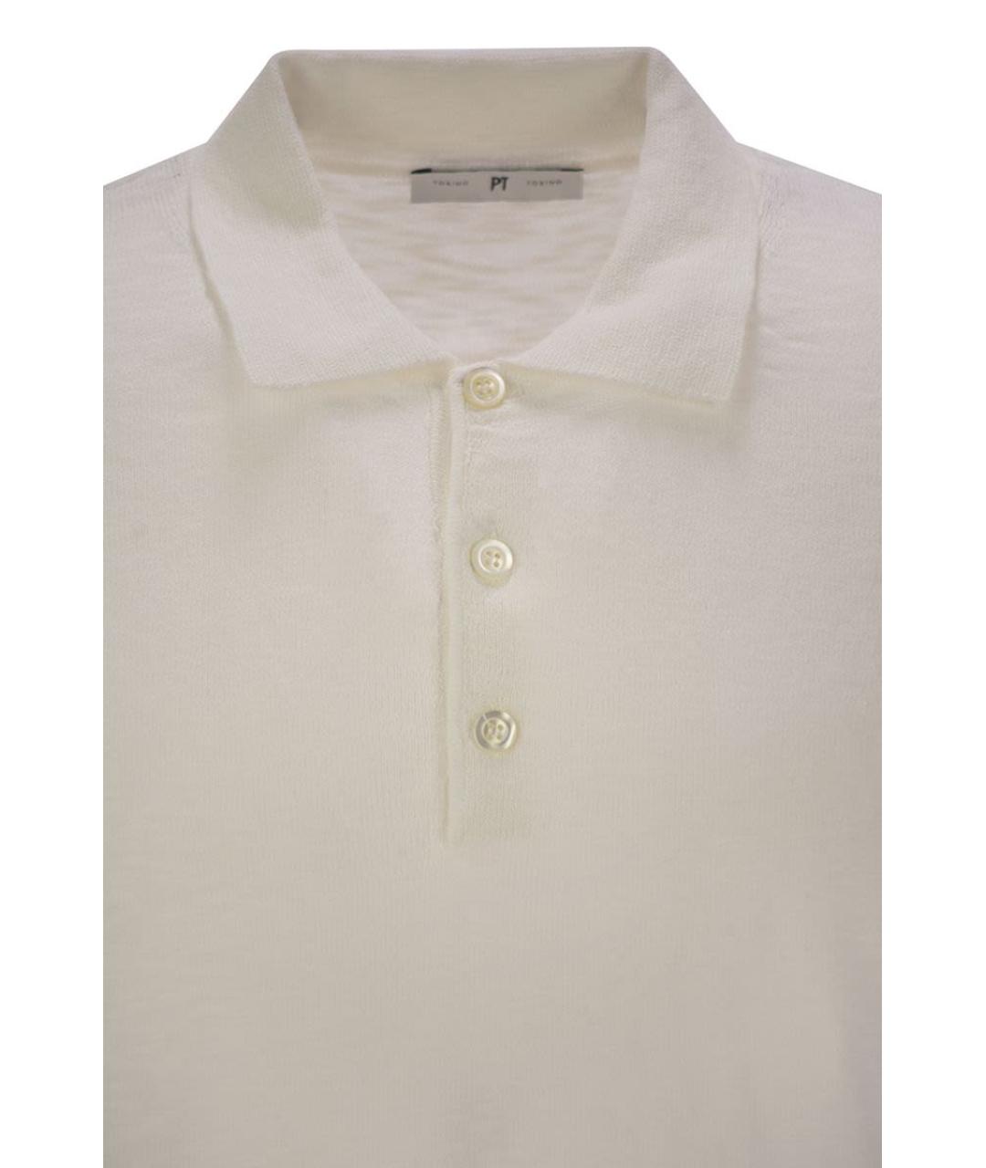 PT TORINO Белая хлопковая футболка, фото 4
