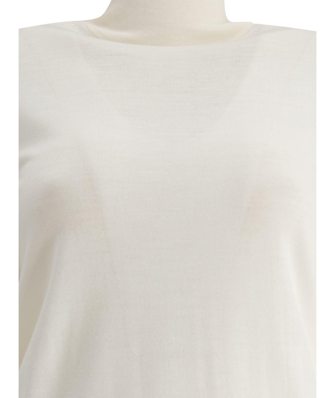 MAX MARA Белая шерстяная футболка, фото 3
