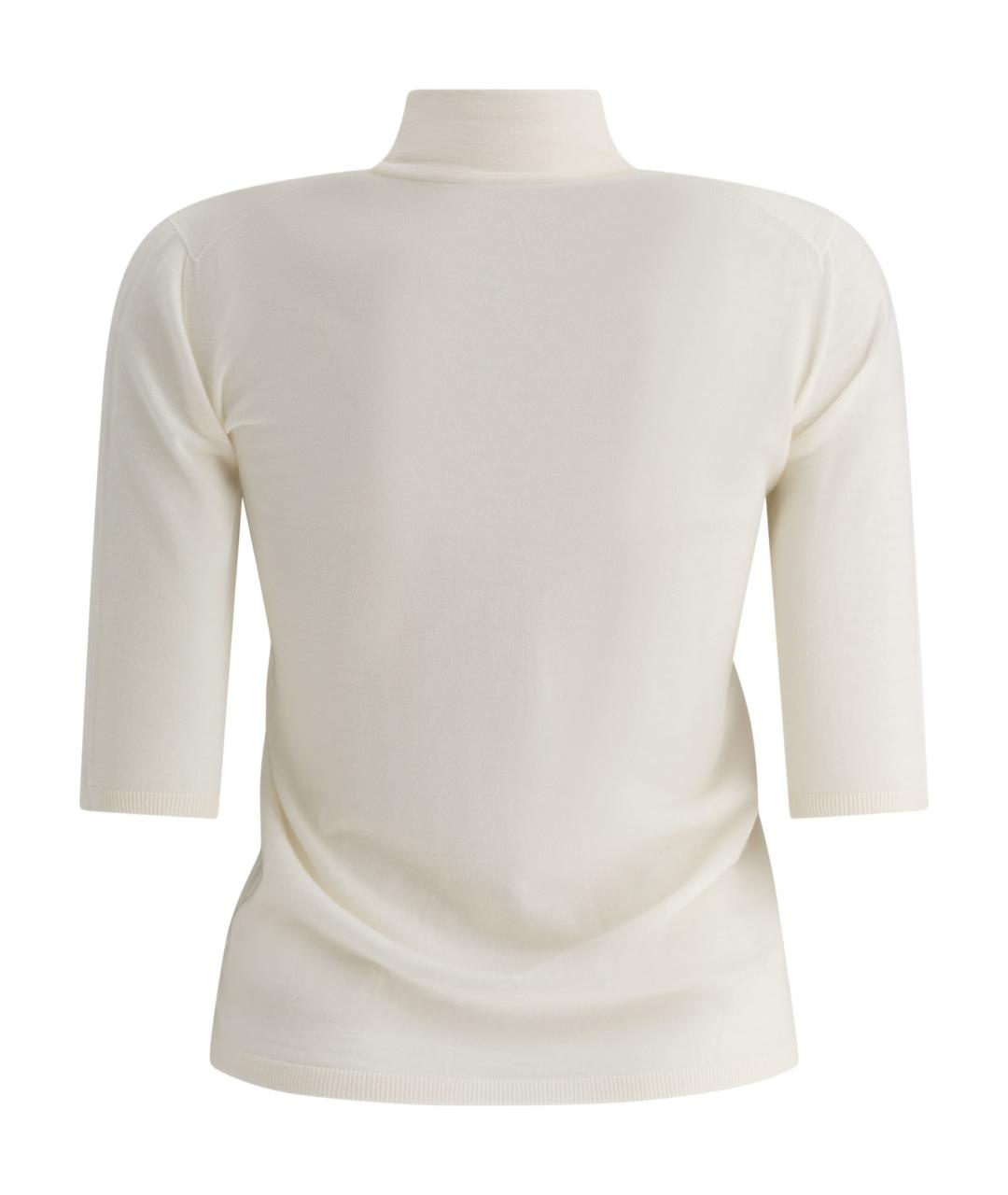MAX MARA Белая шерстяная футболка, фото 2