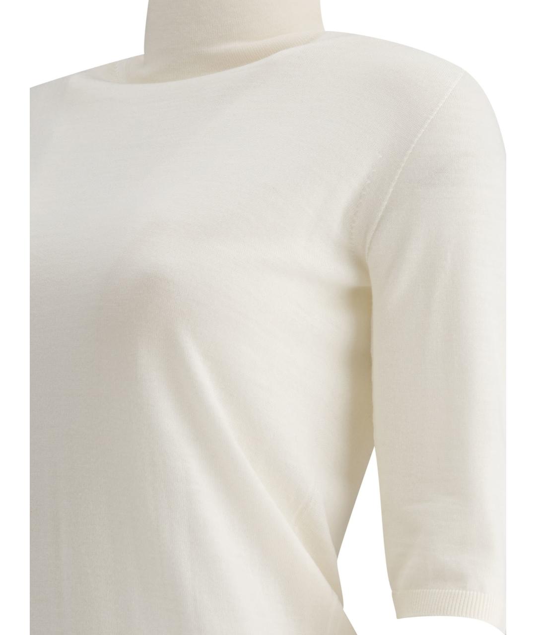 MAX MARA Белая шерстяная футболка, фото 4