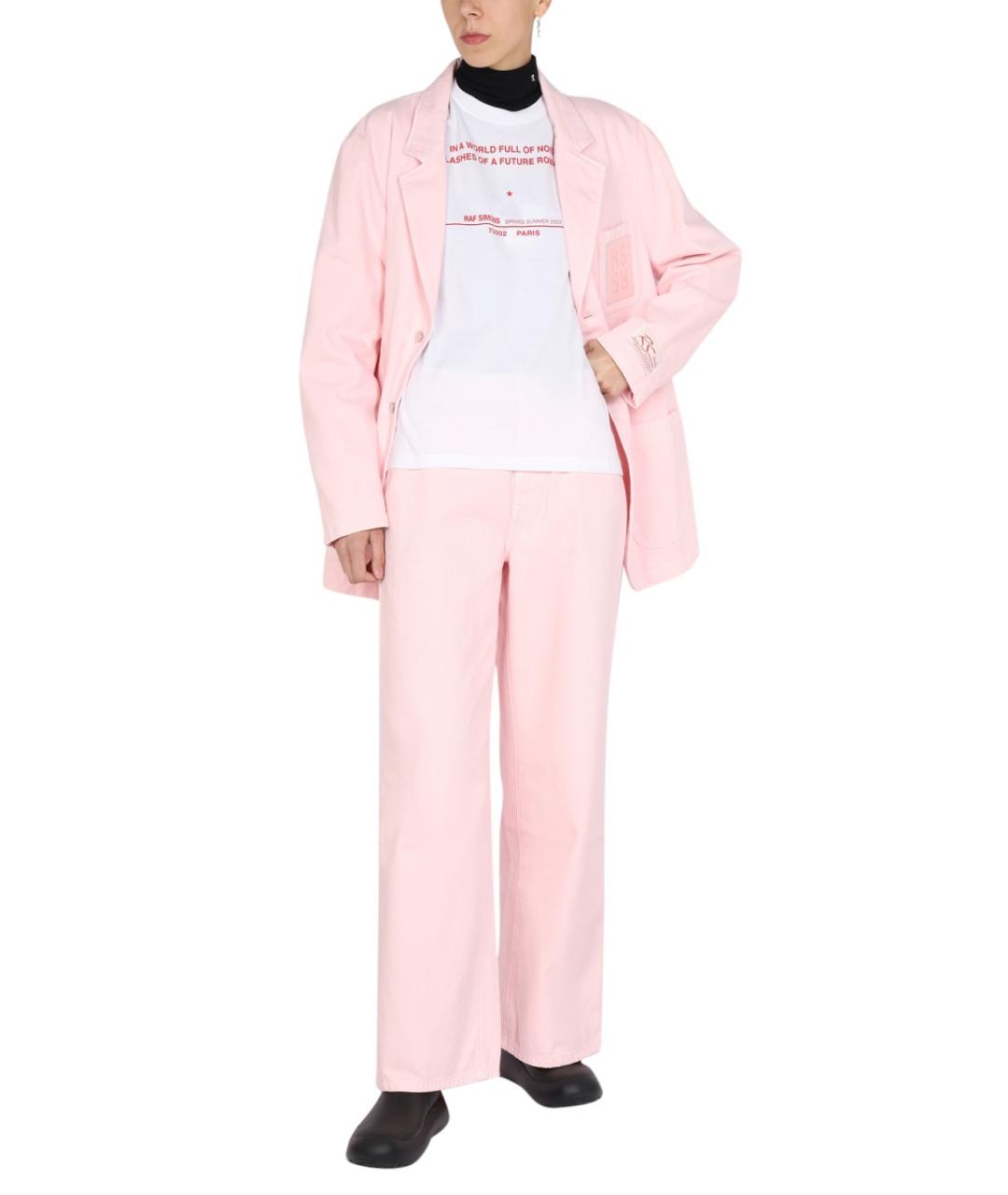 RAF SIMONS Белая хлопковая футболка, фото 3