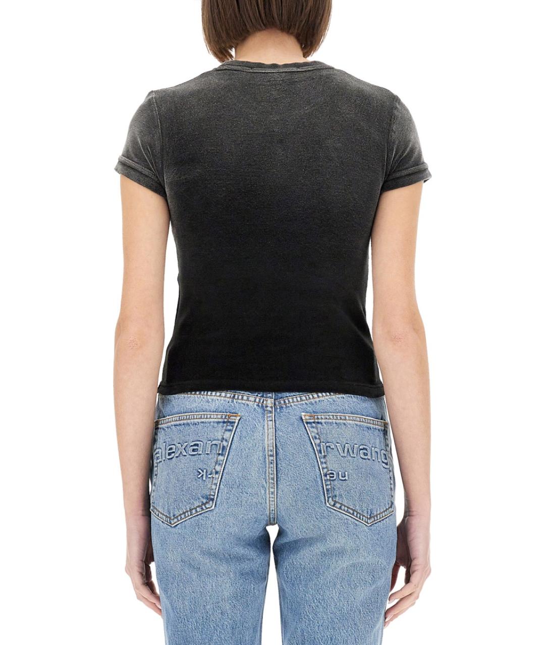 T BY ALEXANDER WANG Черная футболка, фото 4