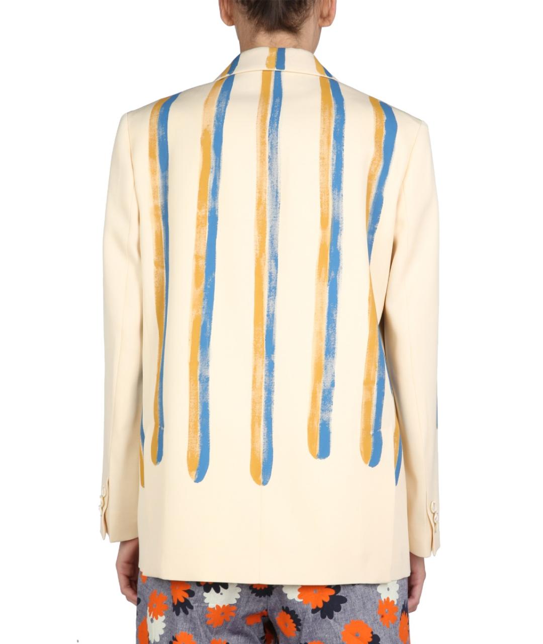 MARNI Белый шерстяной жакет/пиджак, фото 5