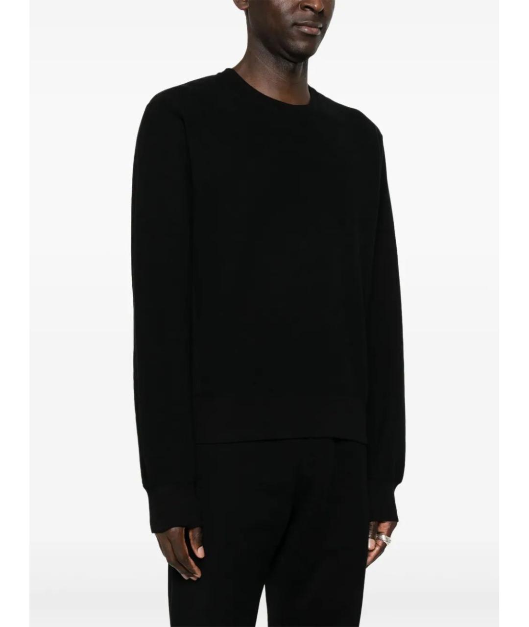 SAINT LAURENT Черный хлопковый джемпер / свитер, фото 3