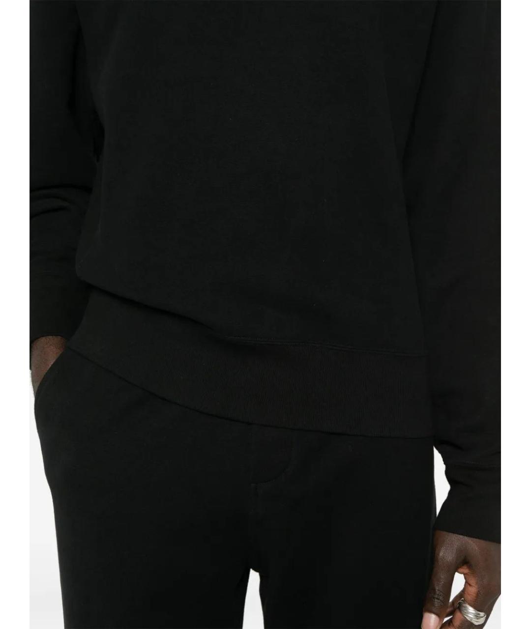 SAINT LAURENT Черный хлопковый джемпер / свитер, фото 5