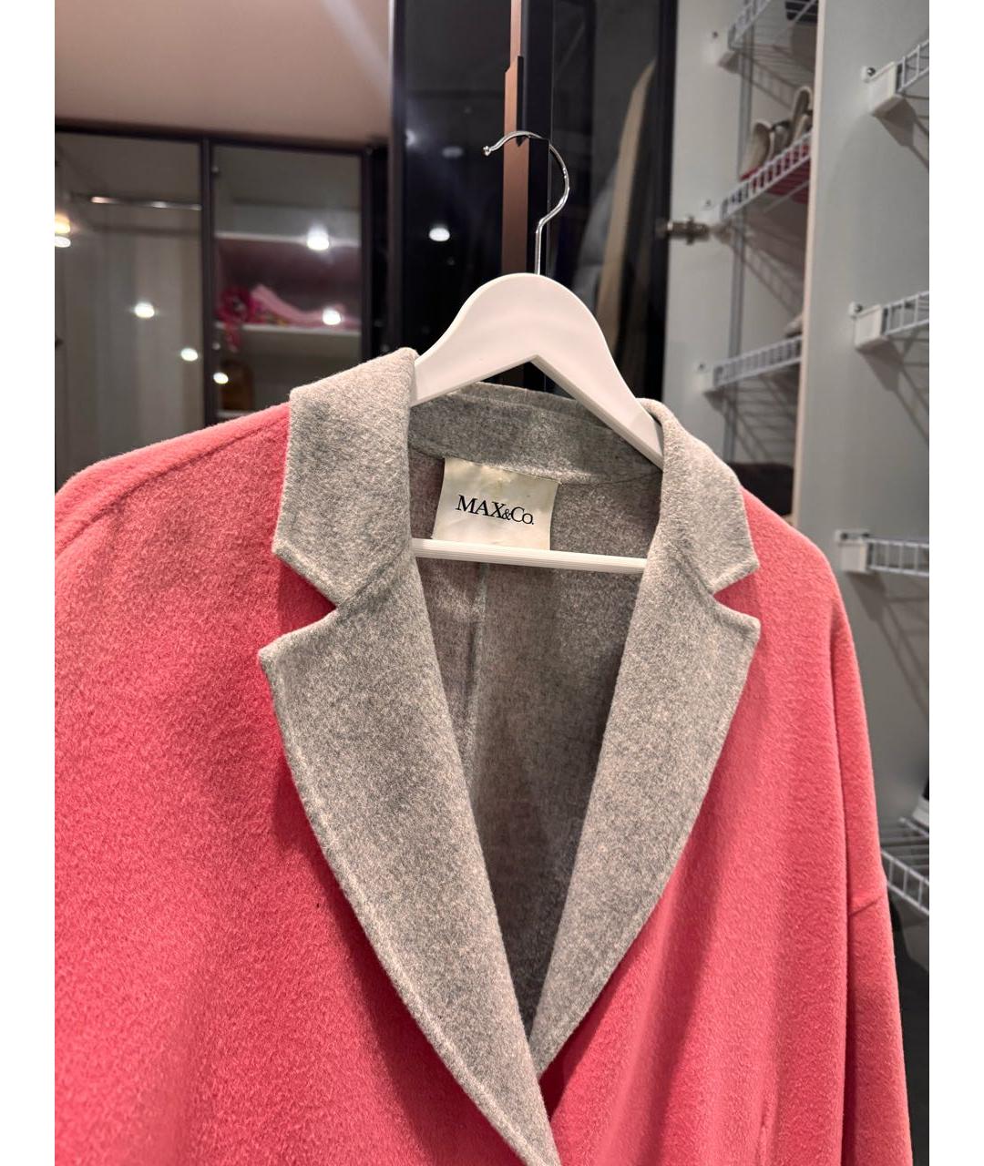 'S MAX MARA Коралловое шерстяное пальто, фото 4