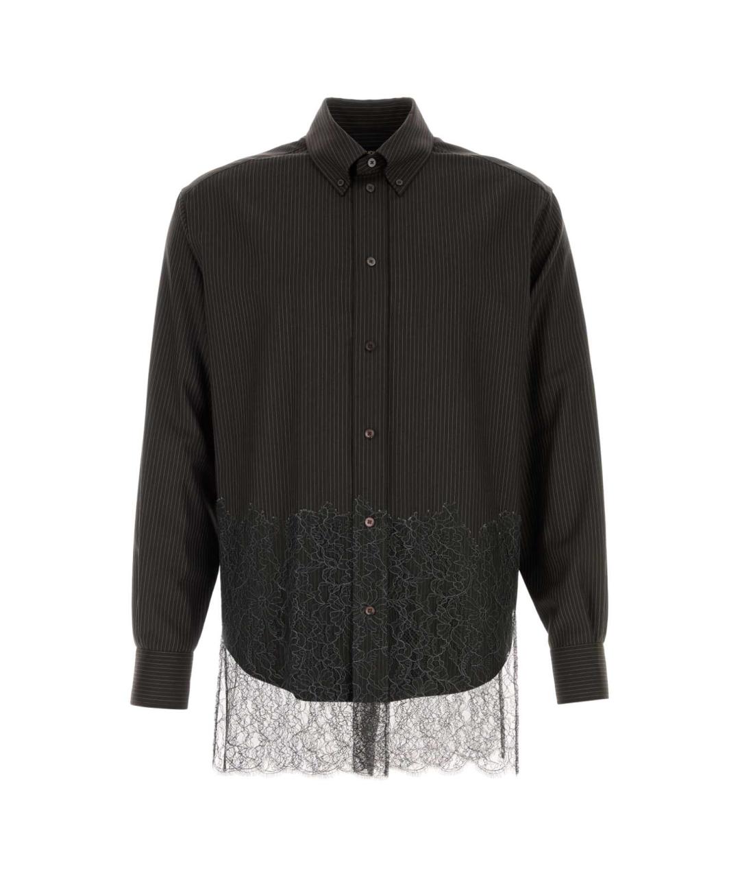 FENDI Черная шерстяная кэжуал рубашка, фото 1