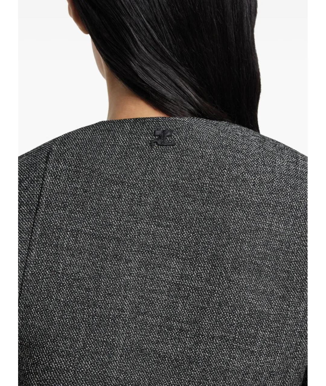 COURREGES Серый шерстяной жакет/пиджак, фото 5