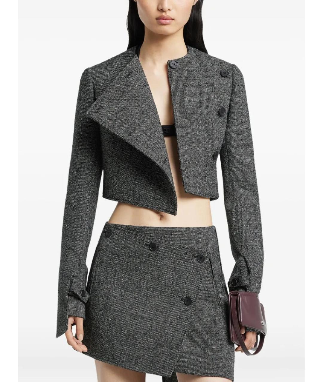 COURREGES Серый шерстяной жакет/пиджак, фото 4