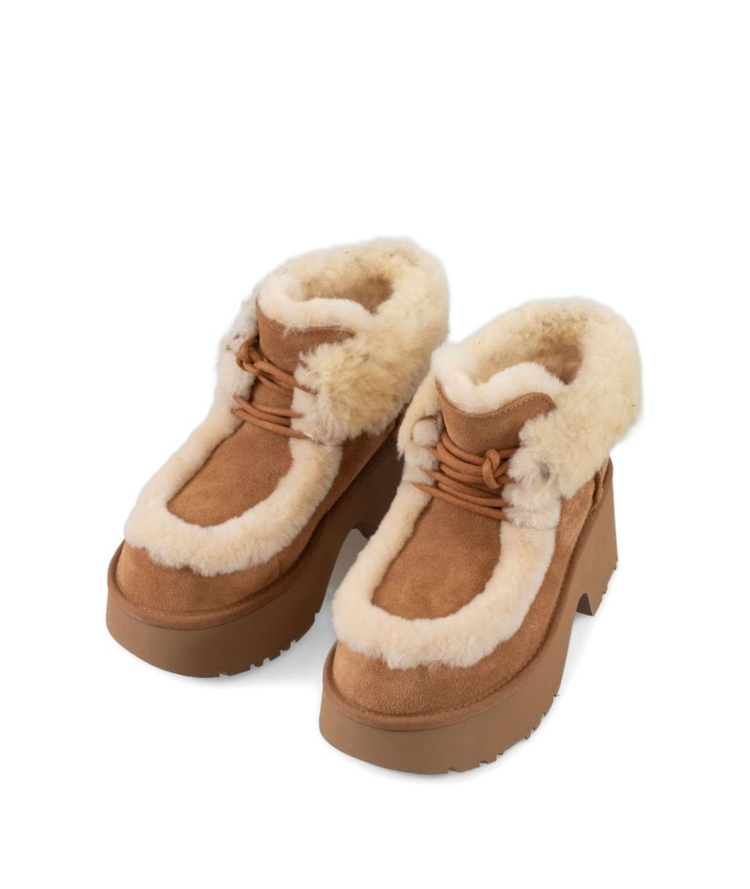 UGG AUSTRALIA Бежевые замшевые ботинки, фото 3