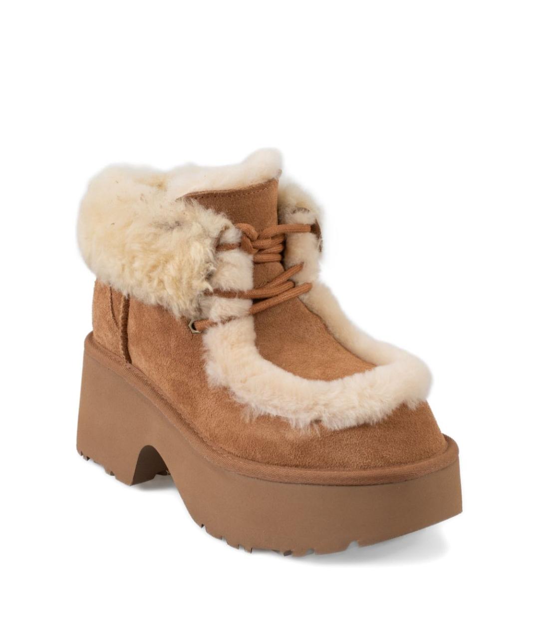 UGG AUSTRALIA Бежевые замшевые ботинки, фото 4