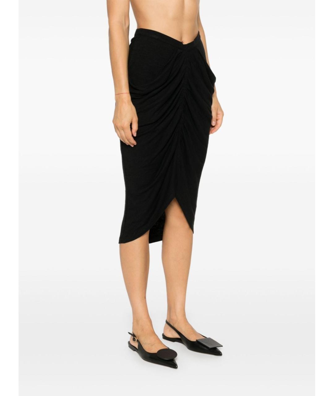 ISABEL MARANT Черная шерстяная юбка миди, фото 5