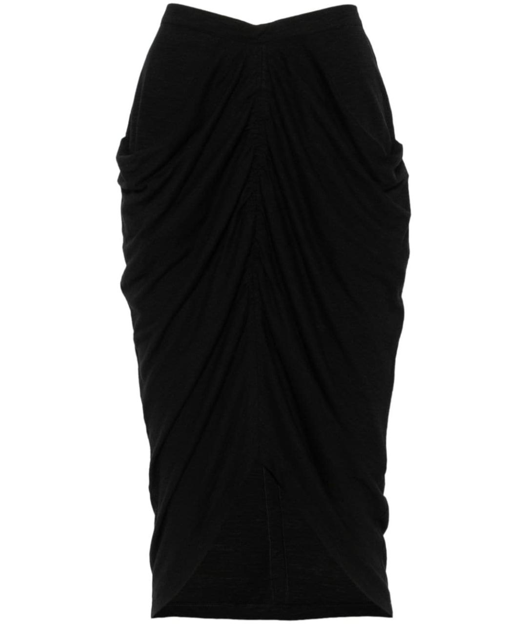 ISABEL MARANT Черная шерстяная юбка миди, фото 1