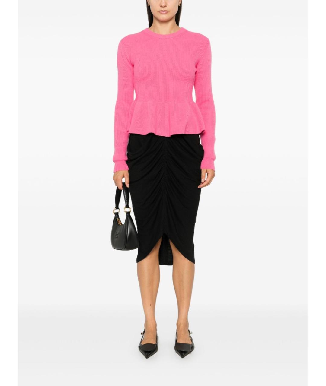 ISABEL MARANT Черная шерстяная юбка миди, фото 4