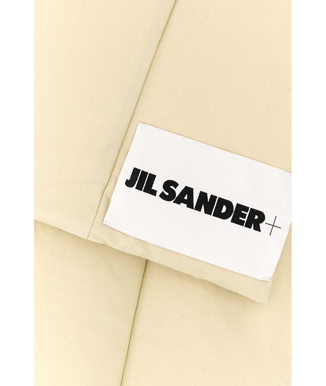 JIL SANDER Желтый хлопковый шарф, фото 2