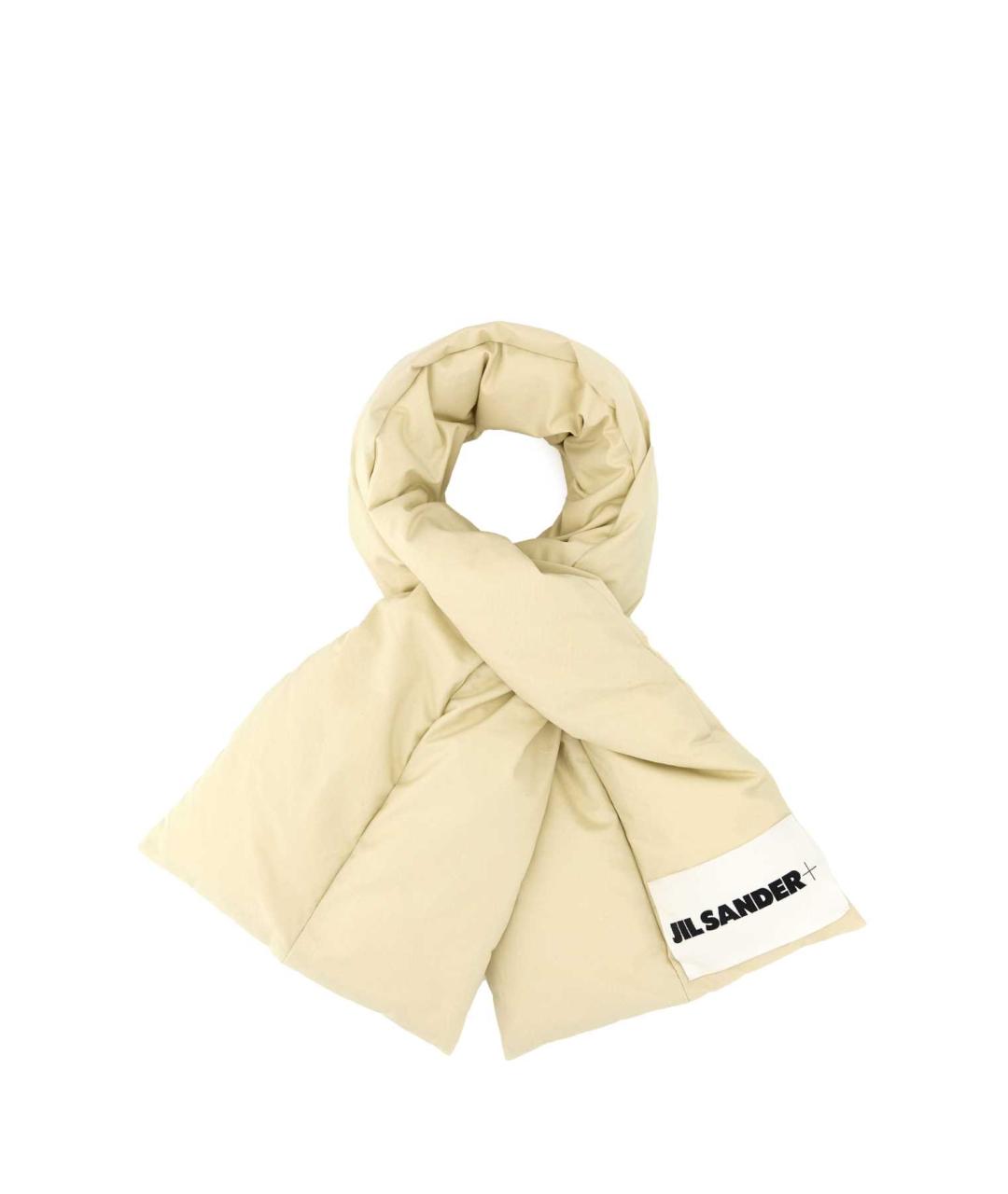 JIL SANDER Желтый хлопковый шарф, фото 1
