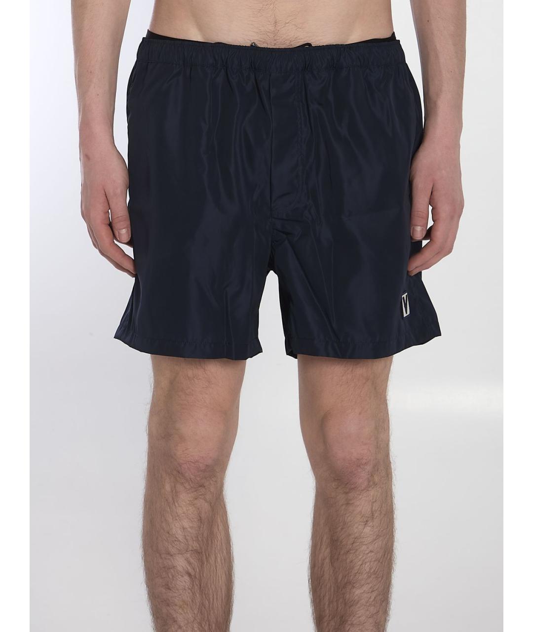 VALENTINO Синие полиамидовые шорты, фото 2