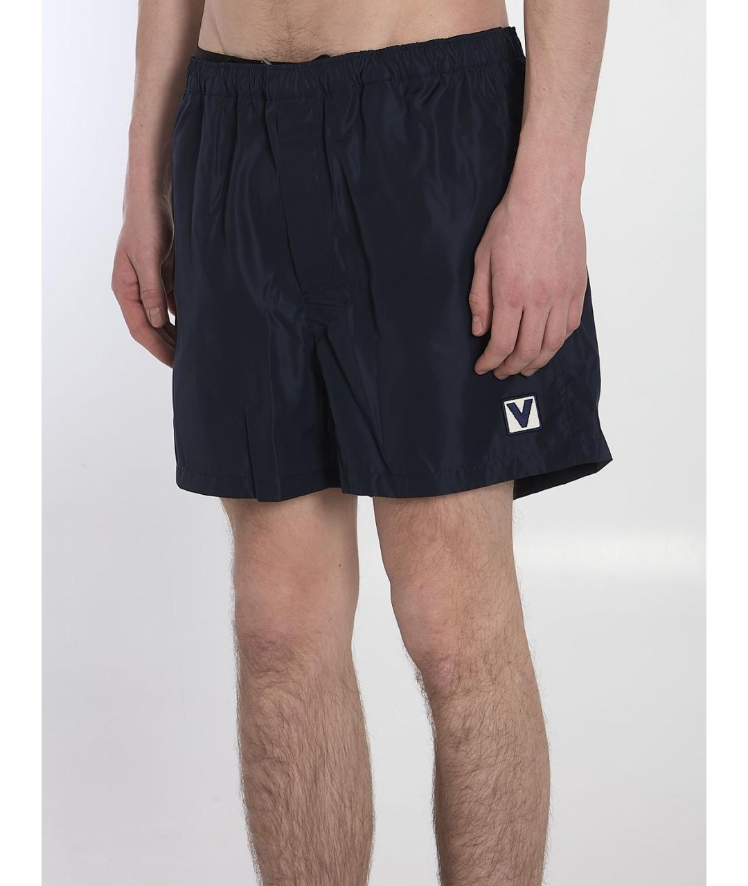 VALENTINO Синие полиамидовые шорты, фото 3