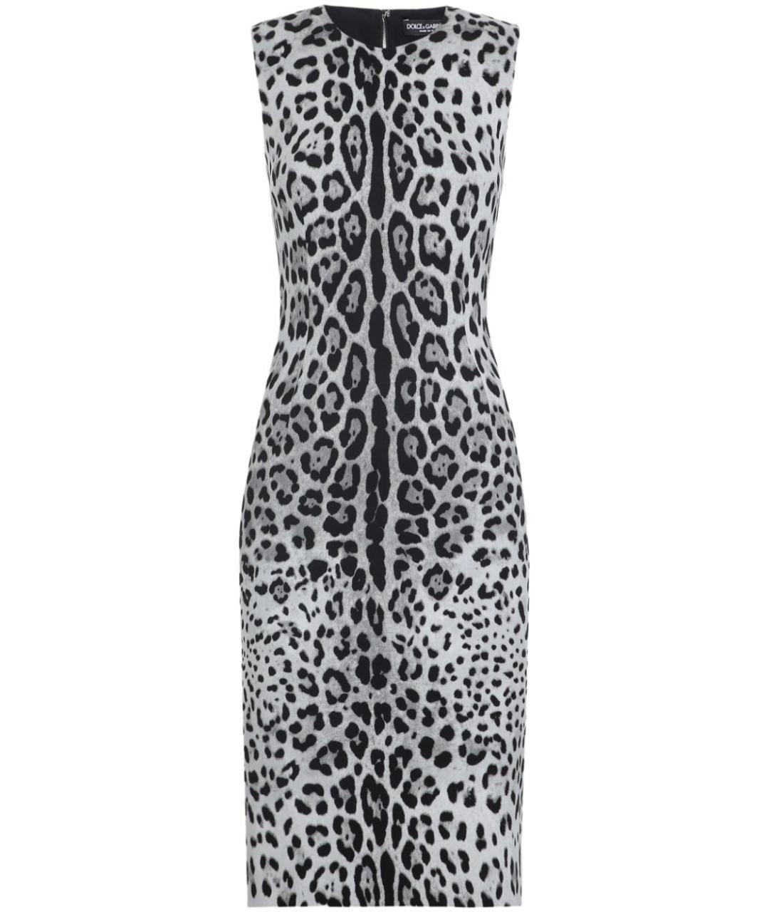 DOLCE&GABBANA Серое шелковое повседневное платье, фото 1