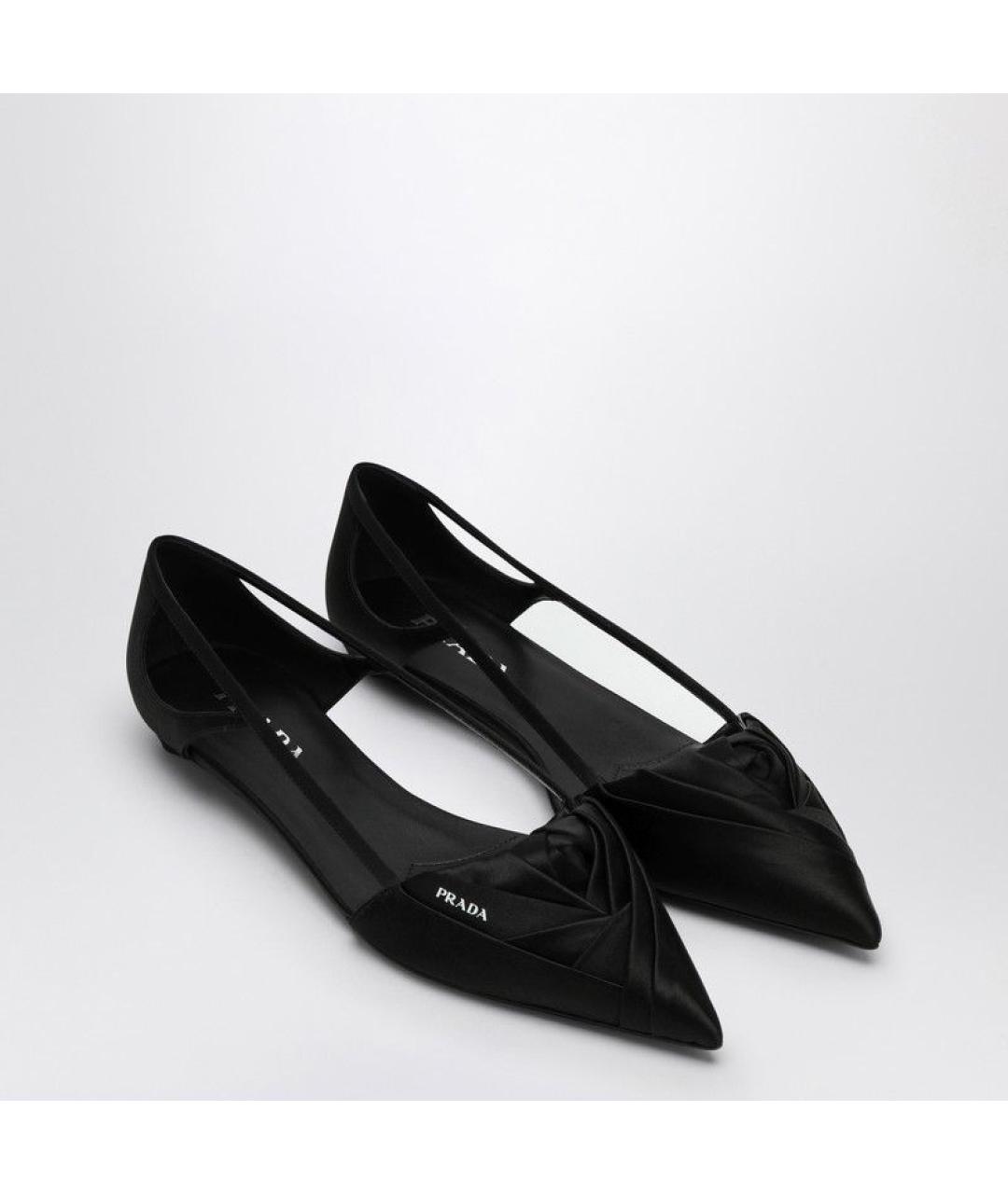 PRADA Черные балетки, фото 3