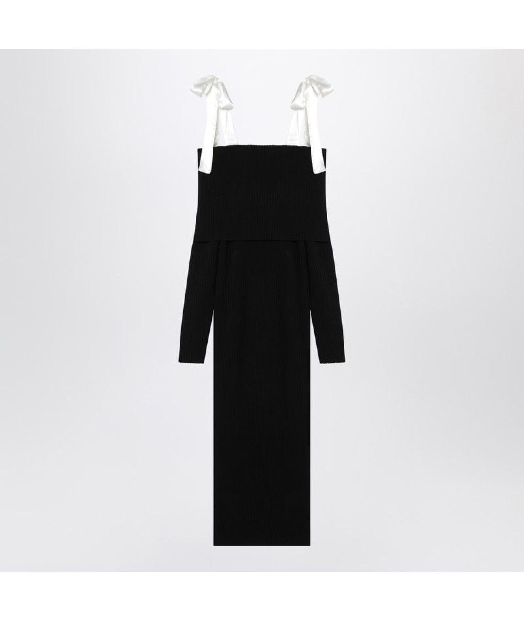 ROTATE Черное полиэстеровое вечернее платье, фото 3