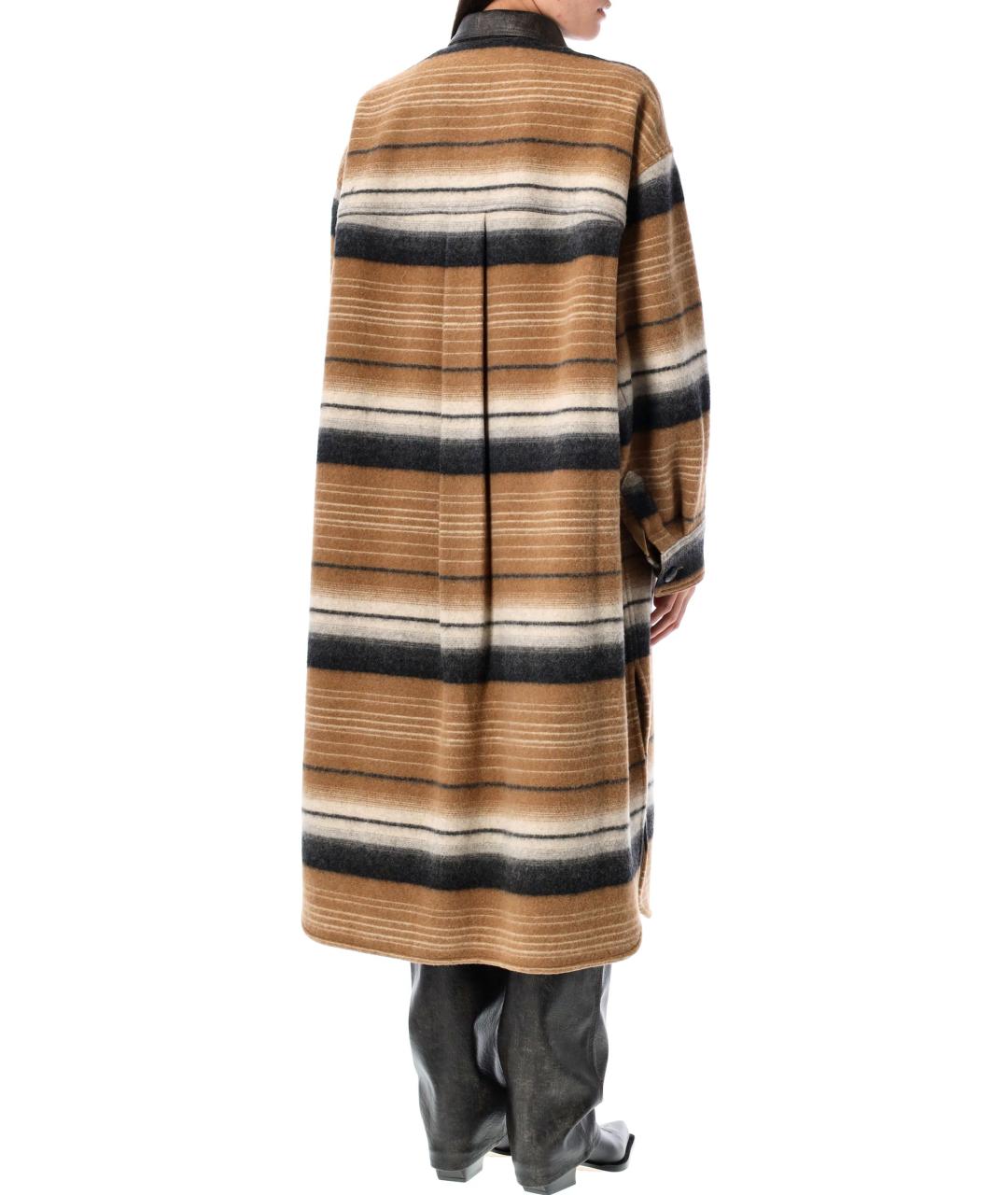 ISABEL MARANT Бежевое шерстяное пальто, фото 3