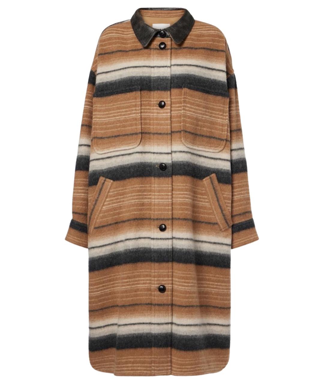 ISABEL MARANT Бежевое шерстяное пальто, фото 1