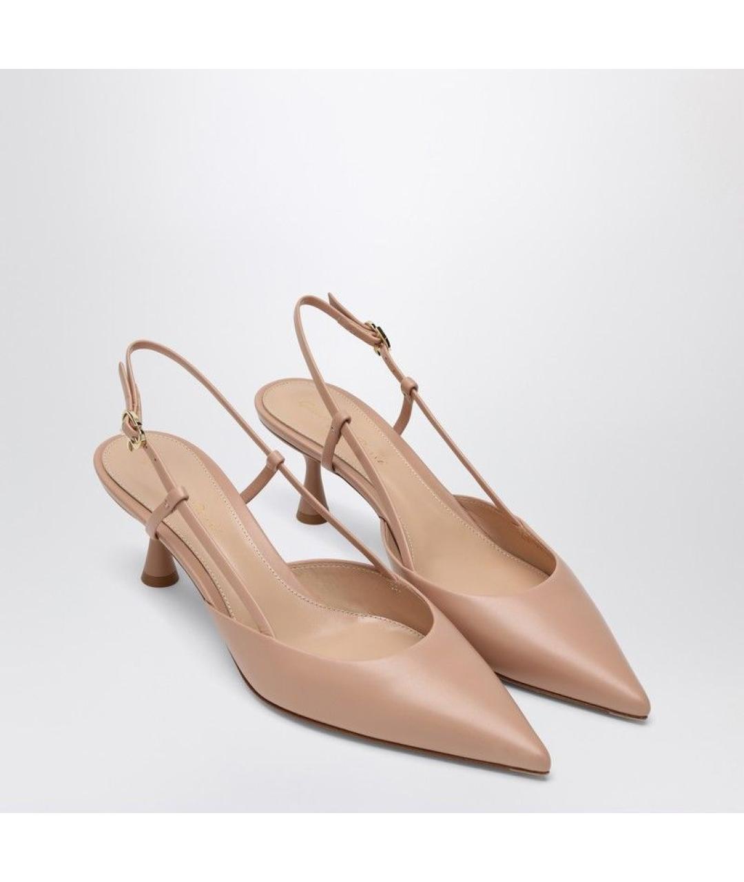 GIANVITO ROSSI Розовые кожаные туфли, фото 2