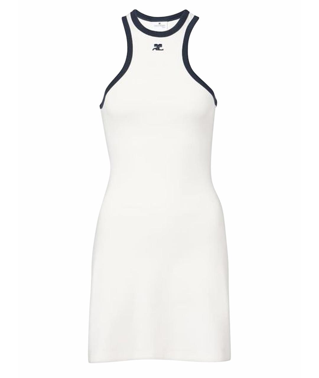 COURREGES Белое хлопковое повседневное платье, фото 1