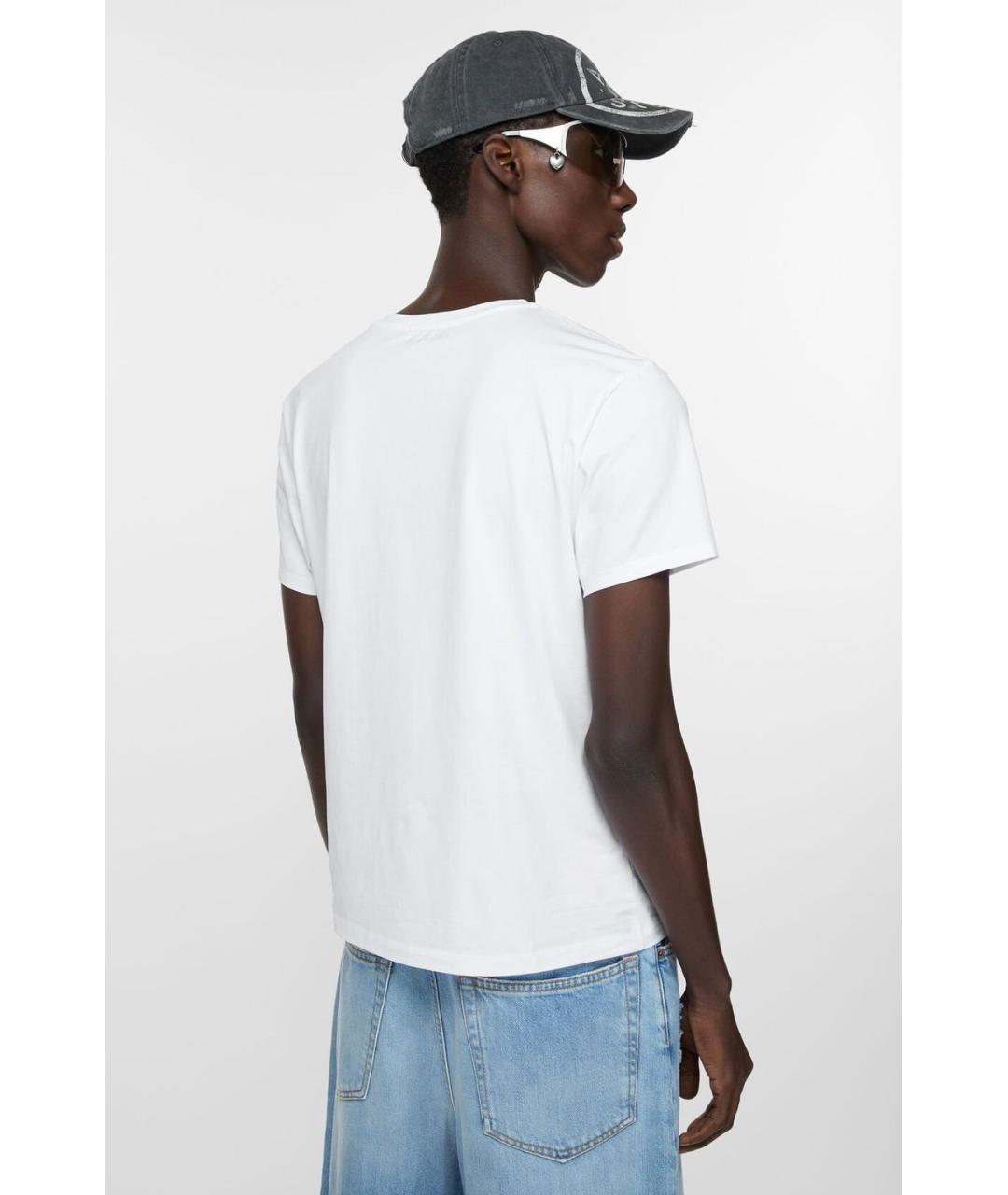ACNE STUDIOS Белая хлопковая футболка, фото 3