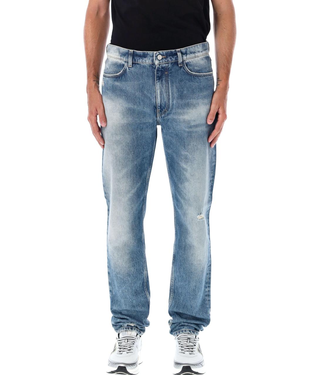 GIVENCHY Горчичные хлопковые прямые джинсы, фото 4