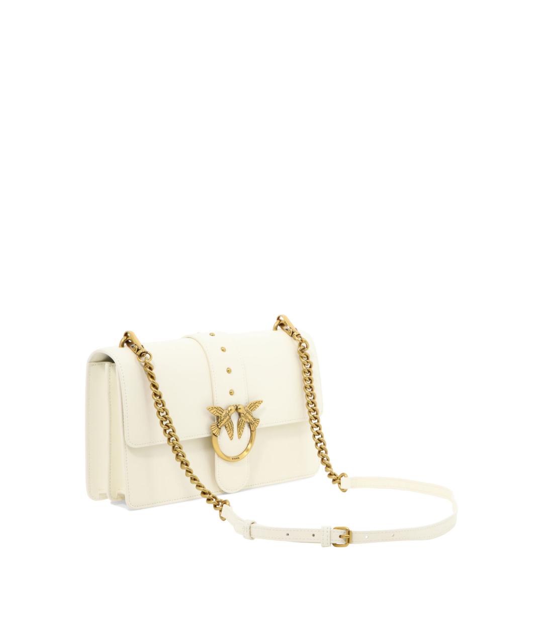 PINKO Белая кожаная сумка через плечо, фото 2