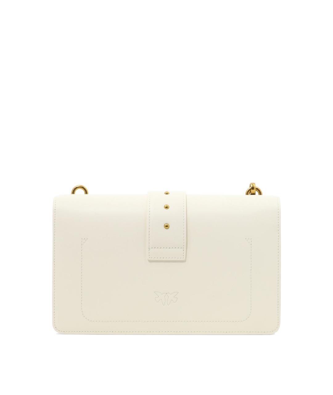 PINKO Белая кожаная сумка через плечо, фото 3