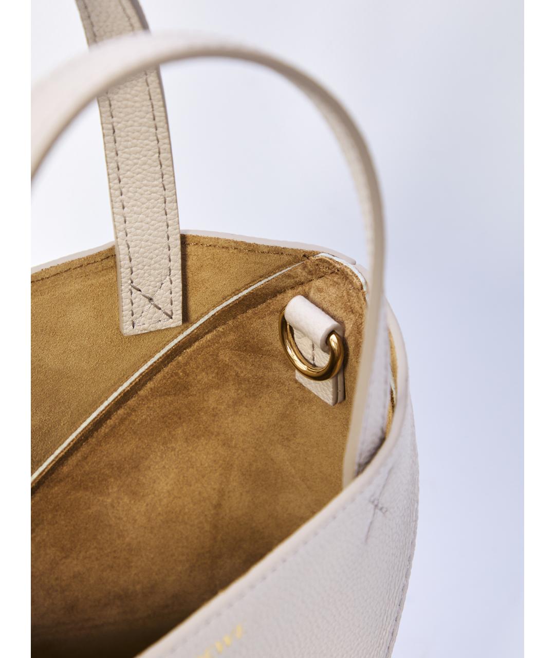 LOEWE Бежевая кожаная сумка тоут, фото 4