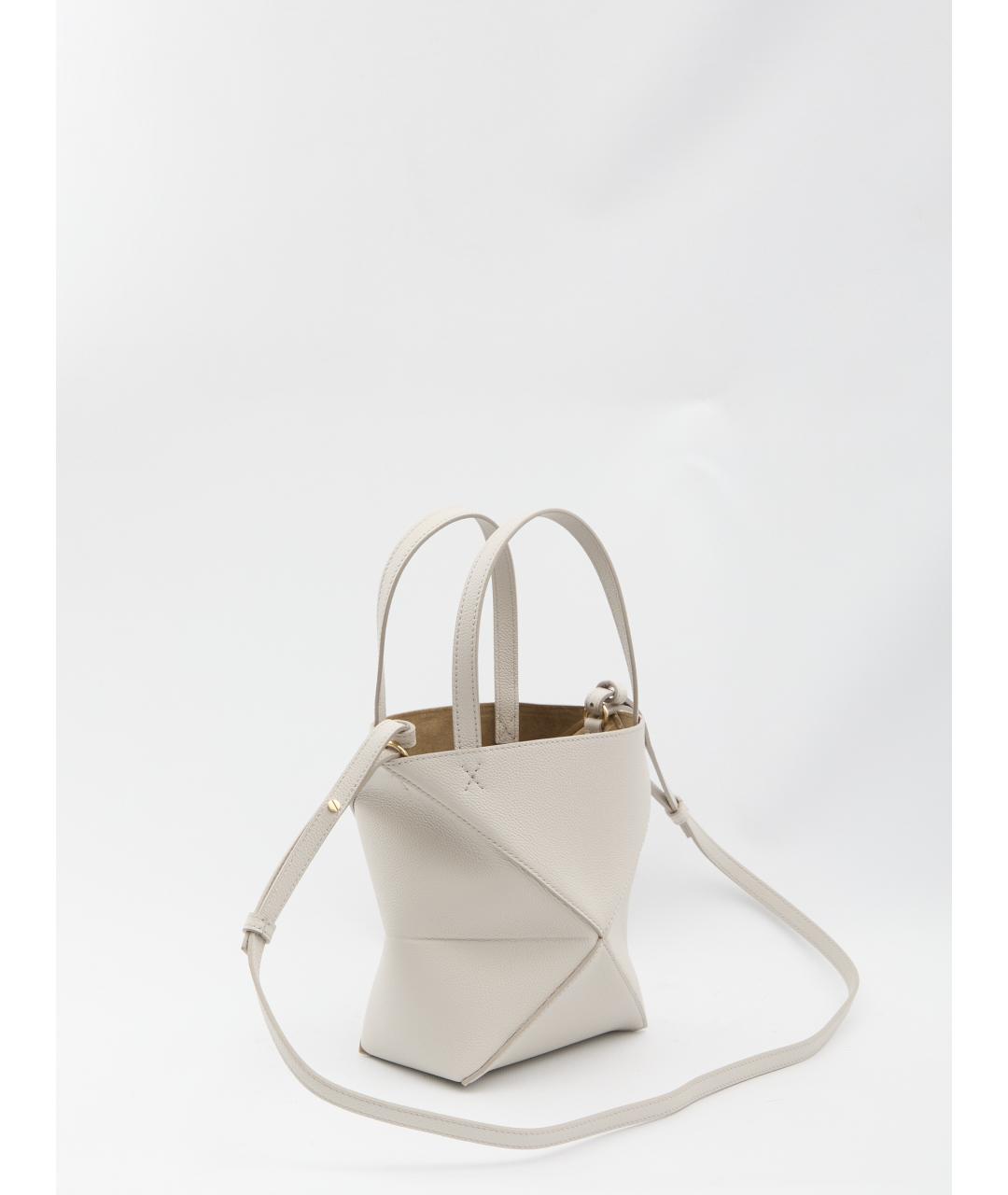 LOEWE Бежевая кожаная сумка тоут, фото 2