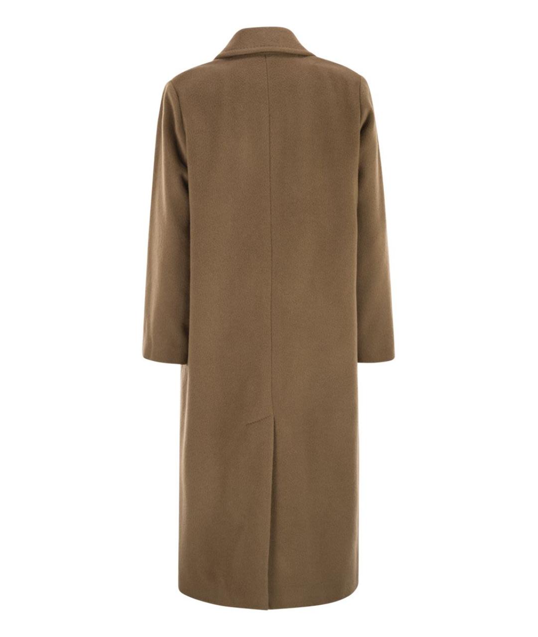 WEEKEND MAX MARA Бежевое шерстяное пальто, фото 2