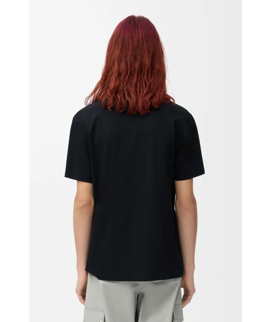 LOEWE Черная хлопковая футболка, фото 4