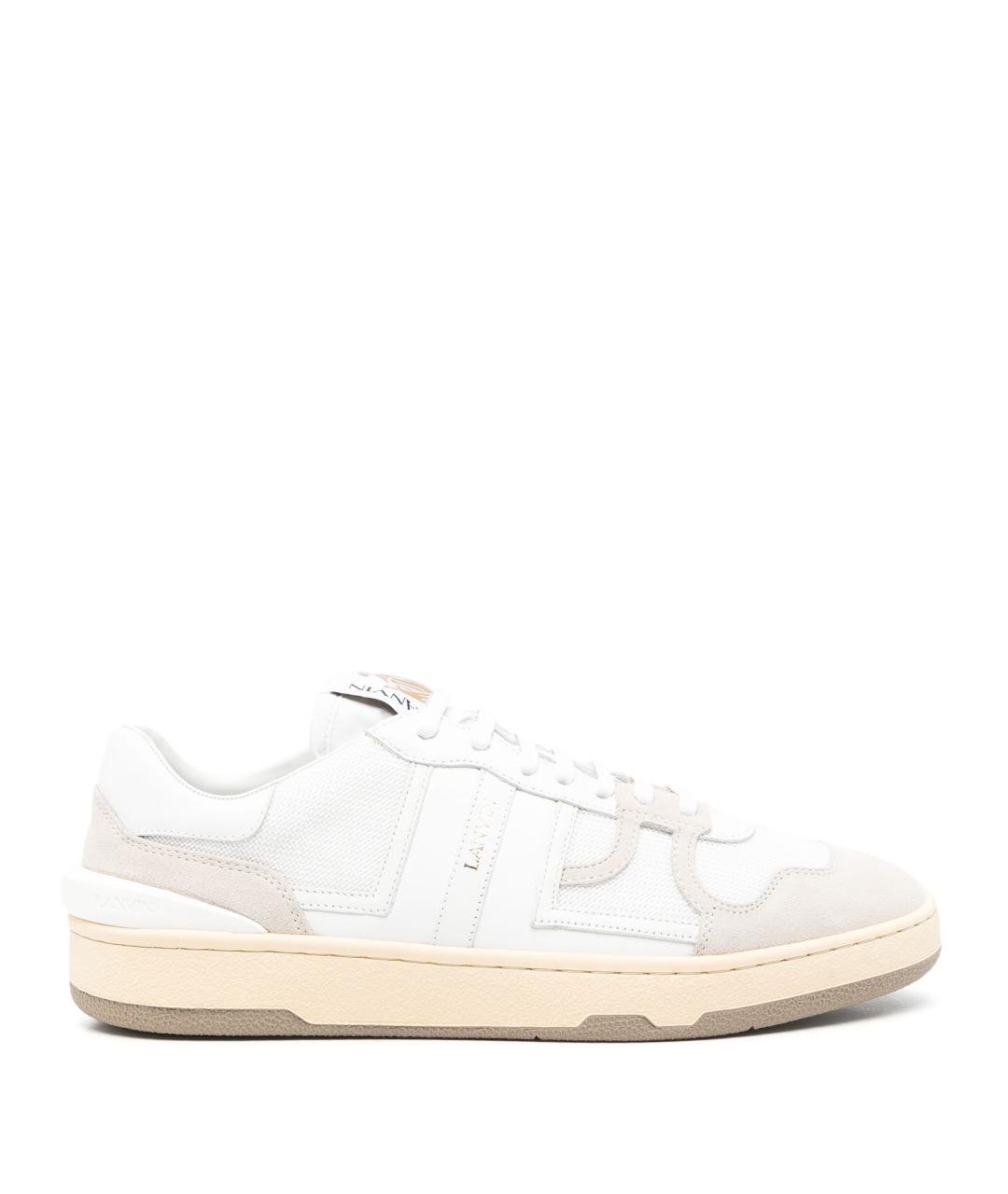 LANVIN Белые кожаные низкие кроссовки / кеды, фото 1