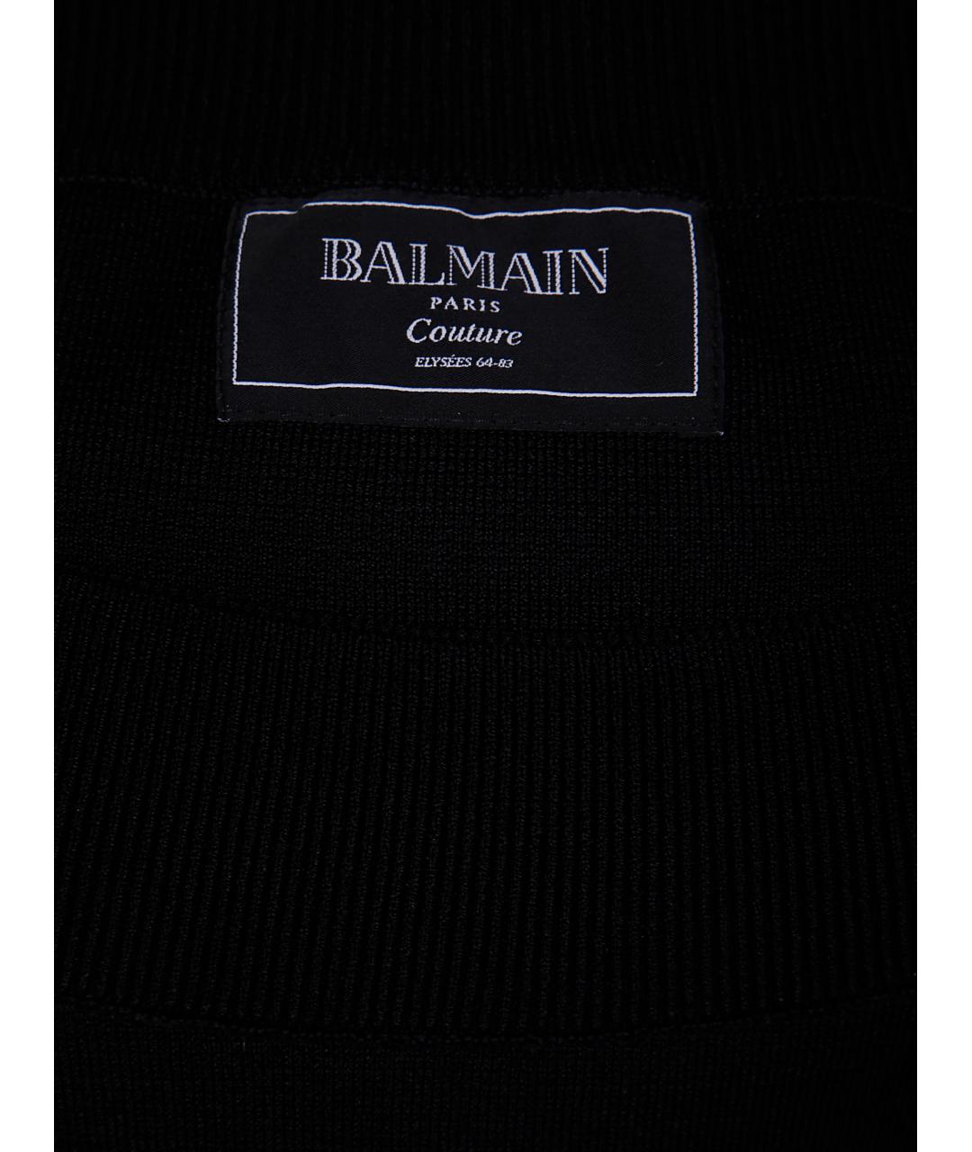 BALMAIN Черное полиэстеровое повседневное платье, фото 3