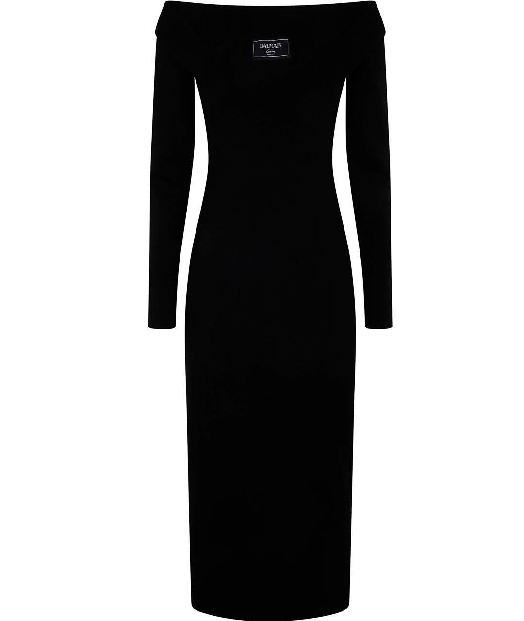 BALMAIN Черное полиэстеровое повседневное платье, фото 1