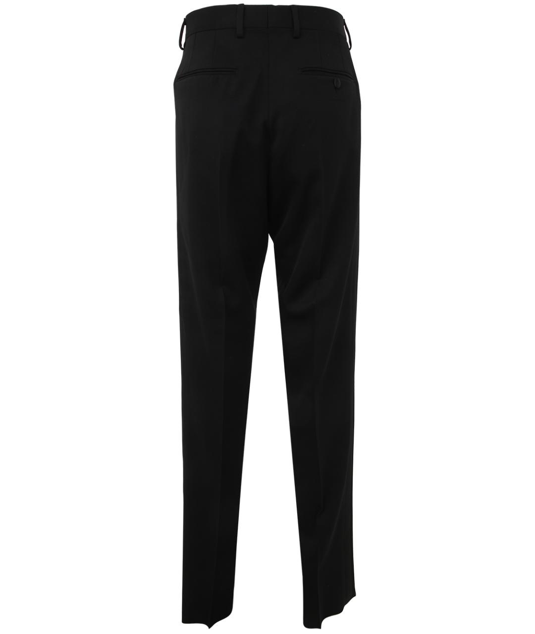 LANVIN Черные шерстяные прямые брюки, фото 2