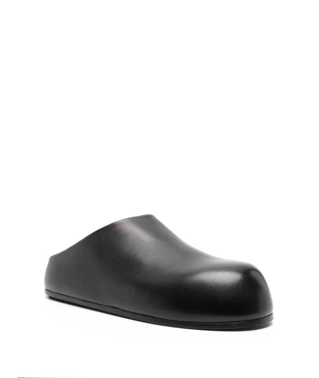 MARSELL Черные кожаные сабо, фото 3